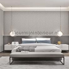 Geometric whiteblack papel de parede FT221224 Fabric Touch Dutch Wallcoverings