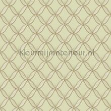 Geometric light green behang Dutch Wallcoverings klassiek 