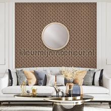 Geometric brown behaang FT221226 roijtjes Dutch Wallcoverings