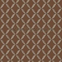 Geometric brown behang Dutch Wallcoverings klassiek 