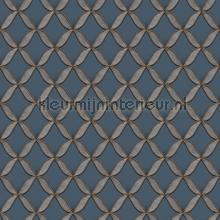 Geometric blue tapeten Dutch Wallcoverings uni farben 