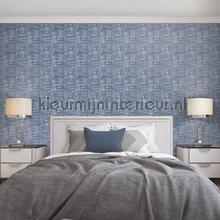 Weave blue papel pintado Dutch Wallcoverings Fabric Touch FT221250