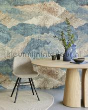 Stormy waves deep blue wallcovering Eijffinger Vintage- Old wallpaper 