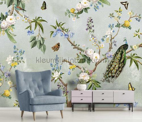 Secret Garden Turkuoise wallcovering ink7560 Floral Utopia Behang Expresse