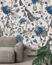 Pomegranate  Blue wallcovering ink7571 flowers Behang Expresse