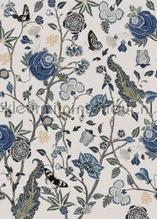 Pomegranate  Blue wallcovering ink7571 flowers Behang Expresse