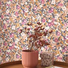 Pansy lilas beige rose papel pintado Casadeco Wallpaper creations 