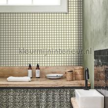 Vichy kaki wallcovering Casadeco wood 