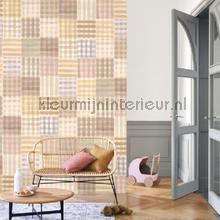Patchwork vichy multico vintage tapeten Casadeco Flower Market FLOM89271727