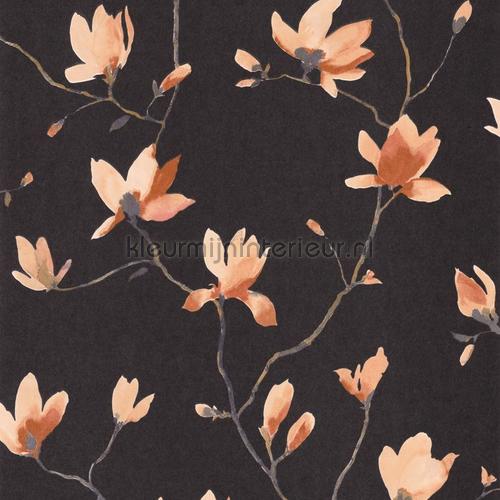 Suzhou orange crepuscule papel de parede GADN82363680 flores Casadeco