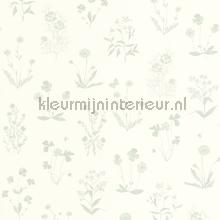 Herbier bleu grise wallcovering Casadeco Vintage- Old wallpaper 