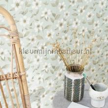 Clematites bleu grise wallcovering Casadeco Vintage- Old wallpaper 