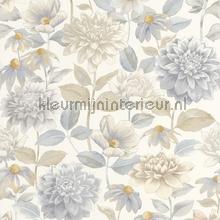 Dahlia beige lin tapet Casadeco Gardens GADN87661834