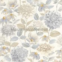 Dahlia beige lin carta da parati Casadeco Gardens GADN87661834