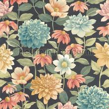 Dahlia bouquet fond noir tapet Casadeco Gardens GADN87669568