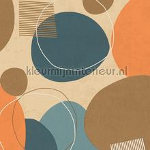 Handgetekende cirkelvormen papier peint AS Creation Geo Effect 385951