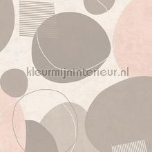 Handgetekende cirkelvormen wallcovering AS Creation Geo Effect 385952