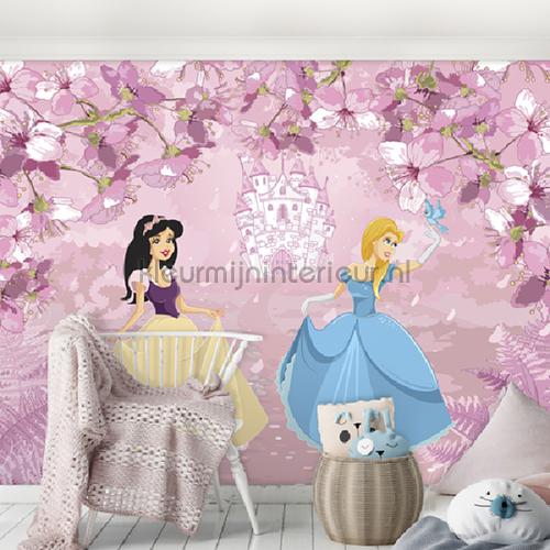 Princesses in their pink garden fotobehang Girls Kleurmijninterieur