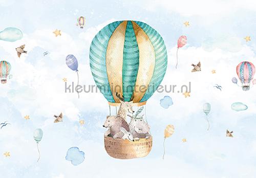 Baby animal balloon fotomurali bambini Kleurmijninterieur