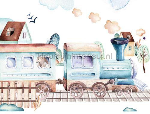 childrens train fotomurali bambini Kleurmijninterieur