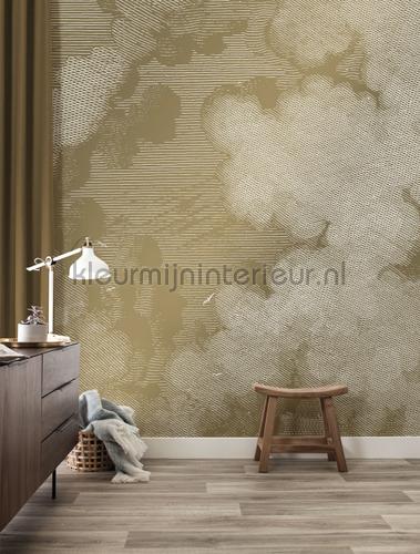 Engraved Clouds gold metallic behang MW-010 Gold Metallics Kek Amsterdam