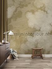 Engraved Clouds gold metallic papier murales MW-010 Gold Metallics Kek Amsterdam