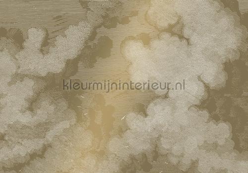 Engraved Clouds gold metallic behang MW-012 Gold Metallics Kek Amsterdam