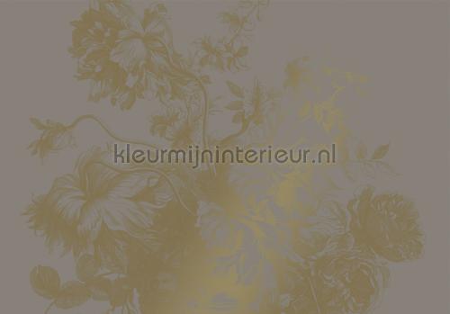 Engraved  Flowers behang MW-018 Gold Metallics Kek Amsterdam