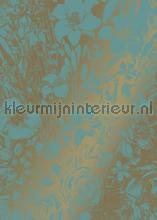 Engraved Flowers gold metalllic behaang Kek Amsterdam Gold Metallics MW-019