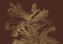 Engraved Flowers gold metalllic papier murales Kek Amsterdam Gold Metallics MW-027