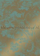 Engraved Landscapes gold metallic fotobehang Kek Amsterdam Gold Metallics MW-034