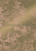 Engraved Landscapes gold metallic papier murales Kek Amsterdam Gold Metallics MW-037