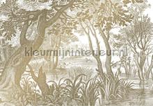 Engraved Landscapes gold metallic fottobehaang Kek Amsterdam Gold Metallics MW-042