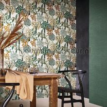 Peradeniya blancemeraude papel de parede Casamance Golfe du Bengale 75940202