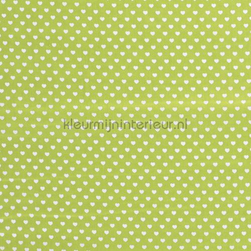 Hartjes stof limegroen gordijnen Kleurmijninterieur