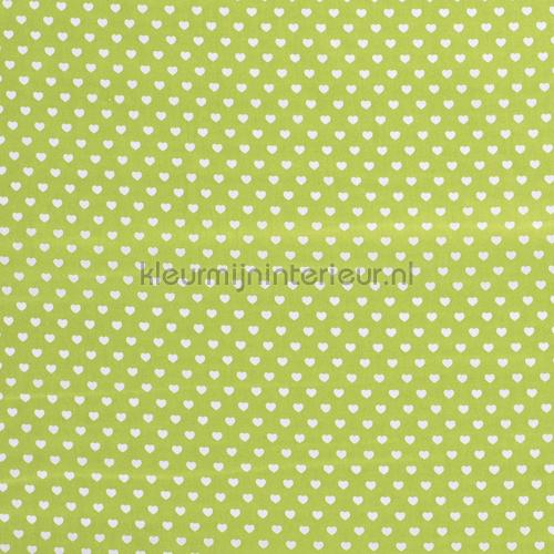 Hartjes stof limegroen curtains Kleurmijninterieur