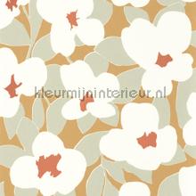 Flower power jaune d or behang Casadeco Modern Abstract 