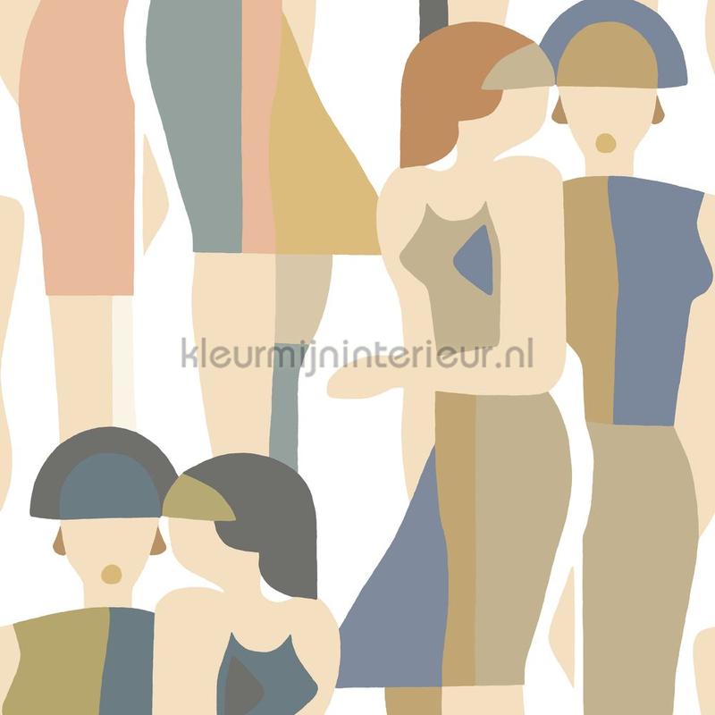 Fashion week multico fond blanc wallcovering CONI88444426 fantasy Casadeco