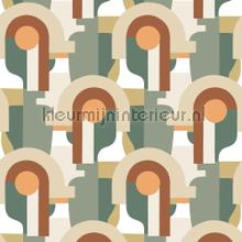 Popl multico vert 200x310 wallcovering Casadeco Vintage- Old wallpaper 