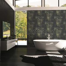Blik op de botanische tuin wallcovering Kleurmijninterieur Vintage- Old wallpaper 