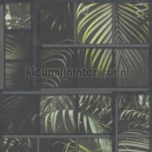 Blik op de botanische tuin wallcovering Kleurmijninterieur Vintage- Old wallpaper 