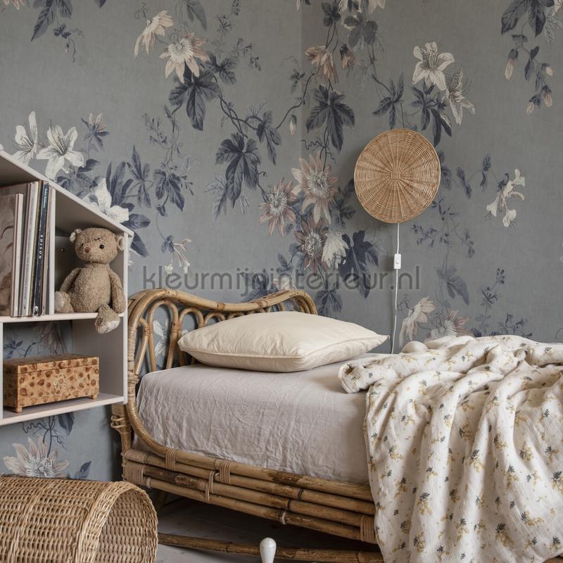 Faded passion misty blue fotomurali S10133 Fiori - Pianta Sandberg