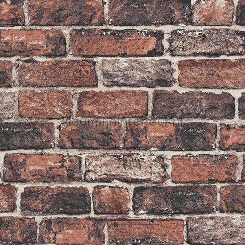 Fresco Red Brick Wall behang 102834 Kids@home Individual Noordwand