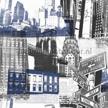 Fresco New York Blue Black tapeten Noordwand weltraum 