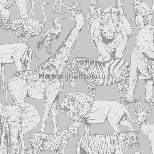 Jungle Animals Grey papier peint 108567 filles Noordwand