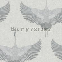 Behang met kraanvogels wallcovering Noordwand Vintage- Old wallpaper 