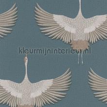 Behang met kraanvogels wallcovering Noordwand Vintage- Old wallpaper 