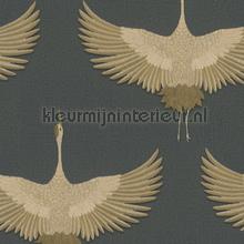 Behang met kraanvogels wallcovering Noordwand Vintage- Old wallpaper 