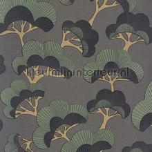 Goyo matsu anthracite behang Casadeco Exotisch 