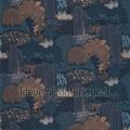 Niwa bleu encre behang KYTO88726759 Exotisch Stijlen